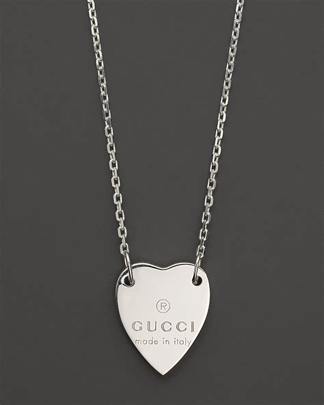 trademark necklace with heart pendant gucci|gucci engraved heart necklace.